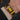 Black Alran Rally Leather Strap with Sun Yellow Accents