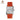 Glossy Orange Alligator Leather Straps for Franck Muller Master Square - Zeniovn